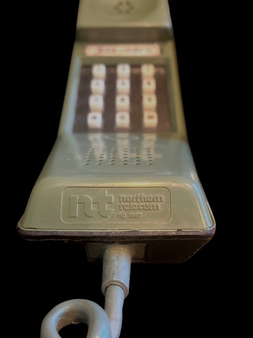 Vtg Northern Telecom Contempra Push Button Phone Stitched Leather Cover - Picture 3 of 6